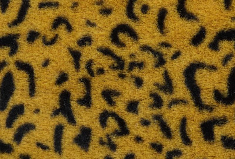 500mg * 160cm ヒョウループ ラビットファー プリント プラッシュ生地 500mg * 160cm ヒョウループ ラビットファー プリント プラッシュ生地
